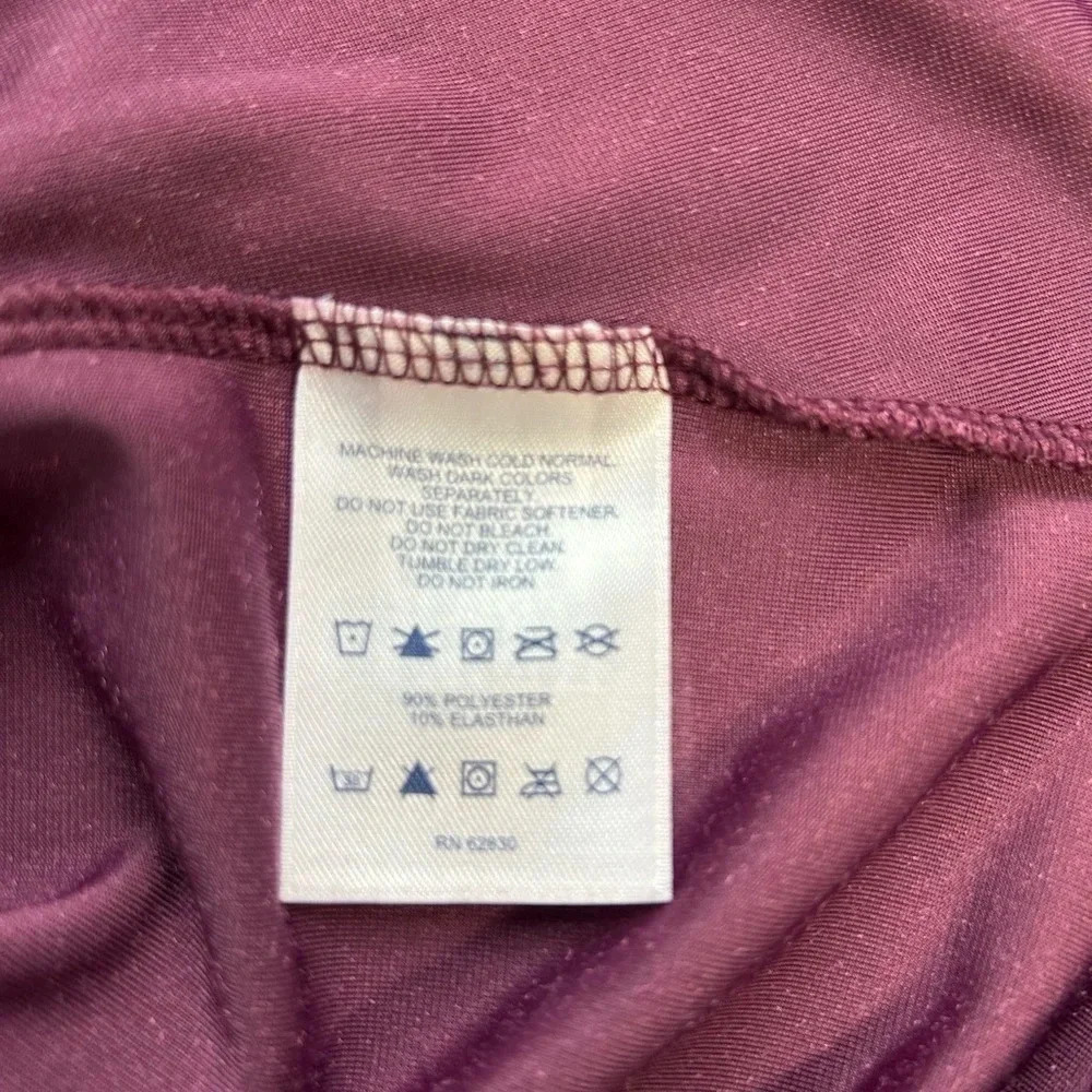 Lands' End  Women’s 14W Purple Velvet Ruched V Neck‎ Top Whimsigoth Witchy - Picture 10 of 13
